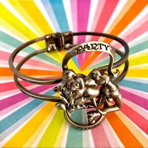 Party Girl spring clasp gunmetal bracelet NWT